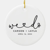 Wir machen Personalisierte Hochzeiten Keramik Ornament (Hinten)