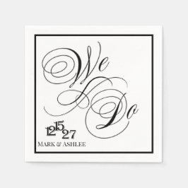 Wir machen personalisierte Hochzeitsservietten Serviette