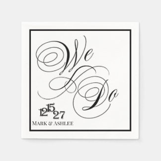 Wir machen personalisierte Hochzeitsservietten Serviette