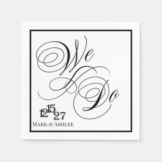 Wir machen personalisierte Hochzeitsservietten Serviette (Vorderseite)