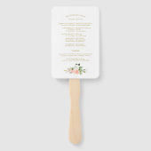 Wir machen Pink Blush Rose Blumengoldverheiratung Fächer (Rückseite)