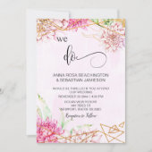 *~* WIR MACHEN Pink UAWG AR15 QR Crystal Wedding Einladung (Vorderseite)