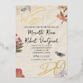 WIR MACHEN Prestige Blume Shabby Garden Chic Hochz Folieneinladung