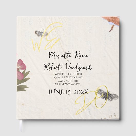 WIR MACHEN Prestige Blume Shabby Garden Chic Hochz Gästebuch (Vorderseite)