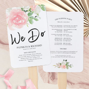 Wir machen rosa errötende Rosen Blumen Hochzeitspr Fächer