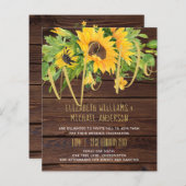 Wir machen rustikale Sonnenblumen Wood Boho Weddin (Vorne/Hinten)