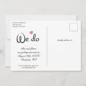 Wir machen Save the Date Hochzeitseinladungen Einladung (Rückseite)