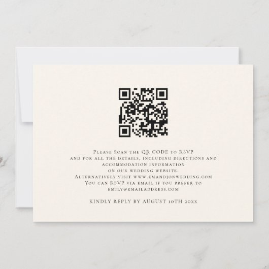 Wir machen Script Foto QR Code Gay Cream Wedding Einladung (Rückseite)