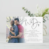 Wir machen Script Foto QR Code Gay Wedding Einladung (Stehend Vorderseite)