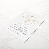 Wir machen Script QR Code Real Gold Foil Hochzeit Folieneinladung (Gedreht)