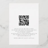Wir machen Script QR Code Real Gold Foil Hochzeit Folieneinladung (Rückseite)