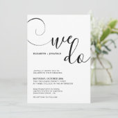 Wir machen Skript Foto Budget Hochzeit QR Code UAw Einladung (Stehend Vorderseite)