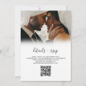 Wir machen Skript Foto Budget Hochzeit QR Code UAw Einladung (Rückseite)