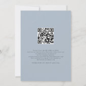 Wir machen Skriptdusty Blue QR Code Hochzeit Einladung (Rückseite)