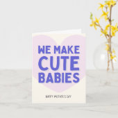 Wir machen süße Babys Karte (Gelbe Blume)