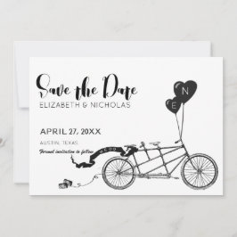 Wir machen Tandem-Fahrrad-Foto Save the Date
