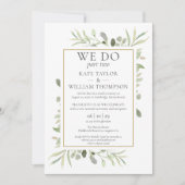 Wir machen Teil zwei Hochzeit Foto Sequel Grüne Einladung (Vorderseite)