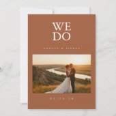 Wir machen Terracotta Modernes Minimalistisches Fo Einladung (Vorderseite)