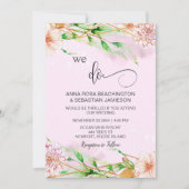 *~* WIR MACHEN UAWG Floral Geometric AR15 QR Hochz Einladung (Vorderseite)