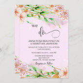 *~* WIR MACHEN UAWG Floral Geometric AR15 QR Hochz Einladung (Vorne/Hinten)