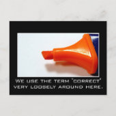 Wir machen uns keine Sorgen, das Richtige zu tun Postkarte (Vorderseite)