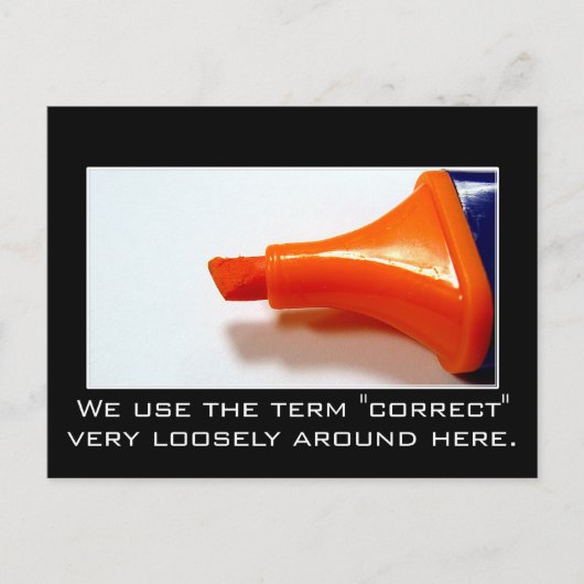 Wir machen uns keine Sorgen, das Richtige zu tun Postkarte (Vorderseite)