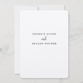 Wir machen Vintage kalligraphische Hochzeiten Einladung (Rückseite)