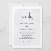 Wir machen Vintage kalligraphische Hochzeiten Einladung (Vorderseite)