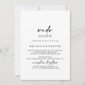 Wir machen wieder eine moderne elegante Vow-Erneue Einladung (Vorderseite)