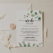 Wir machen wieder grünes Vergnügen Eukalyptus Vow Einladung