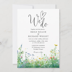 Wir machen Wildblumen Blumen Hochzeit Alles in Ein Einladung