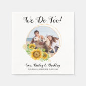 Wir machen zu Sonnenblumen Personalisiertes Foto H Serviette (Vorderseite)