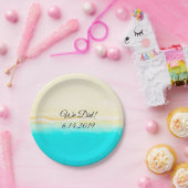 Wir machten Ocean Shore Aquamarinen Wasser hübsche Pappteller (Party)