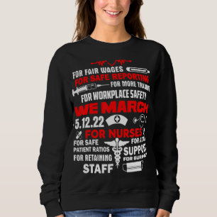 Wir März für Krankenschwestern und Krankenpfleger Sweatshirt