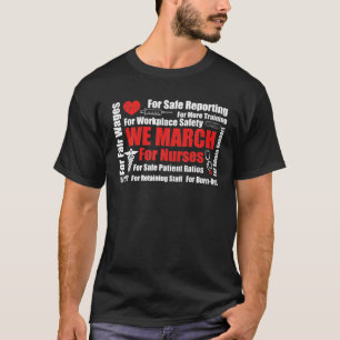Wir März für Krankenschwestern und Krankenschweste T-Shirt