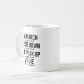 Wir März Wir setzen uns hin und sprechen Kaffeetasse (Vorderseite Links)