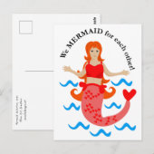 Wir Meerjungfrauen füreinander Postkarte (Vorne/Hinten)