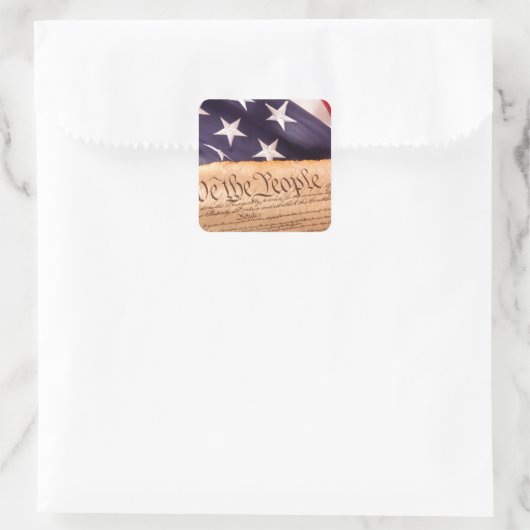 Wir Menschen 1 Quadratischer Aufkleber (Tasche)