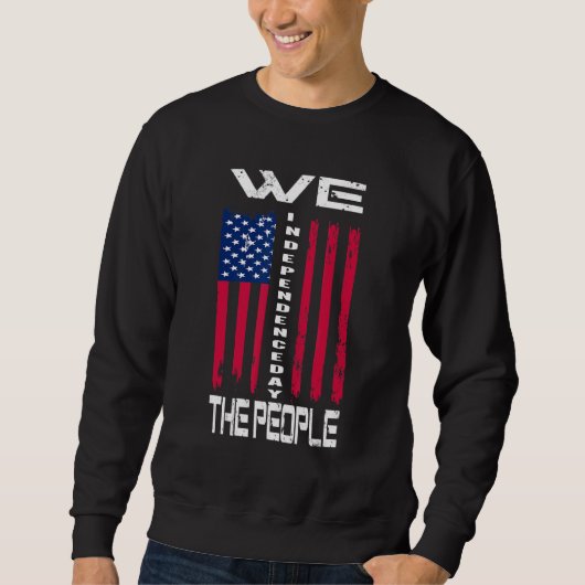 Wir Menschen 4. Juli Feuerwerke Sweatshirt (Vorderseite)