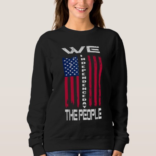 Wir Menschen 4. Juli Feuerwerke Sweatshirt (Vorderseite)