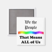 Wir Menschen....das bedeutet uns alle Magnet (Vorderseite/Rückseite)