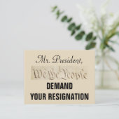Wir Menschen fordern Trumps Rücktritt Postkarte (Stehend Vorderseite)