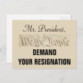 Wir Menschen fordern Trumps Rücktritt Postkarte (Vorne/Hinten)