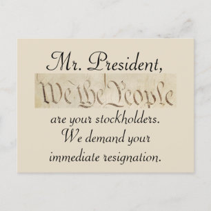 Wir Menschen fordern Trumps Rücktritt Postkarte