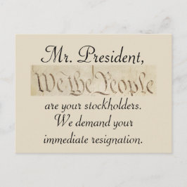 Wir Menschen fordern Trumps Rücktritt Postkarte