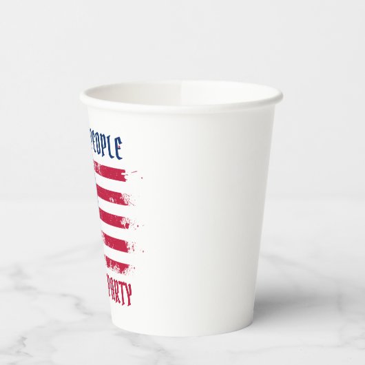 Wir Menschen Funny USA Flag 4. Juli Party Pappbecher (Links)