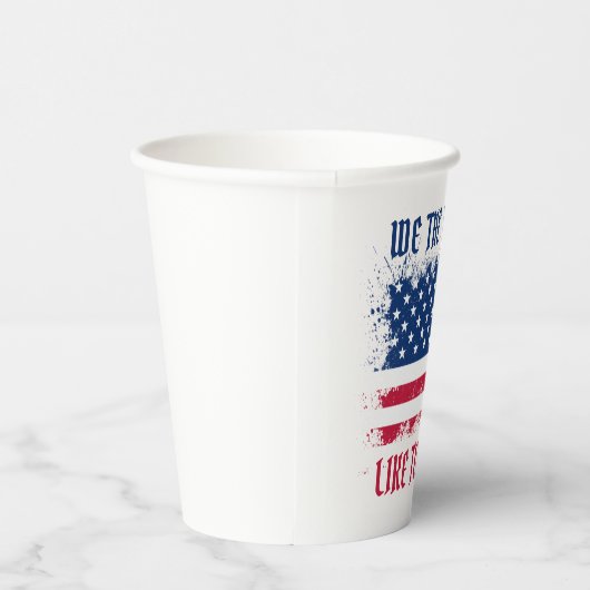 Wir Menschen Funny USA Flag 4. Juli Party Pappbecher (Rechts)