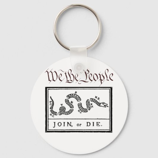 Wir Menschen... Join oder Die Schlüsselanhänger (Vorderseite)