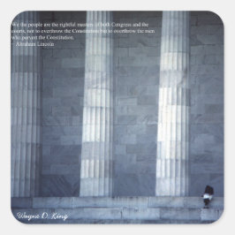 Wir Menschen - Lincoln Kostenvoranschlag-Aufkleber Quadratischer Aufkleber