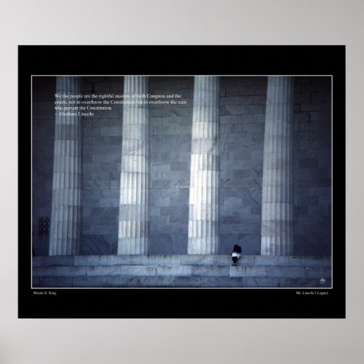 Wir Menschen - Lincoln Zitat Poster (Vorne)